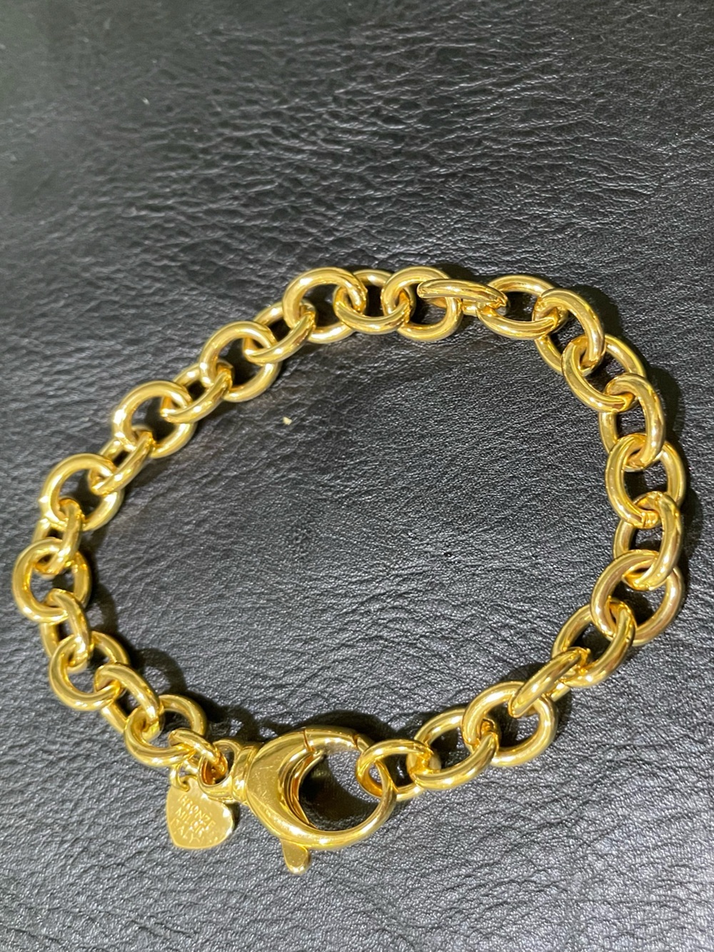 Milor Italy Bronze Gold Plate Chunky Chain Bracelet Y2K McBling Bronzo Italia - Picture 2 of 13